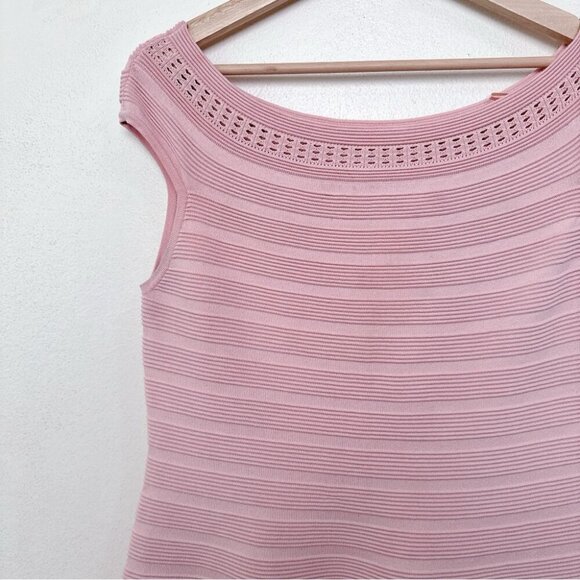 ELIZA J Womens Xlarge Off The Shoulder Sweater Blush Pink Dress Mini Fit Flare - Picture 4 of 13